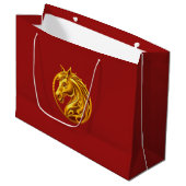 Gouden Paard Groot Cadeauzakje (Voorkant Gekanteld)