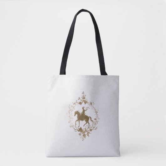 Gouden paard kunst tote bag (Voorkant)