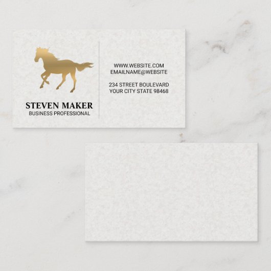 Gouden Paard | Paardensport Visitekaartje (Voorkant / Achterkant)