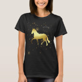 Gouden Paard Sterren Equestrian Monogram T-shirt (Voorkant)