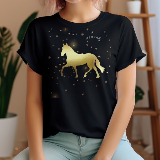 Gouden Paard Sterren Equestrian Monogram T-shirt