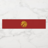 Gouden Paard Waterfles Etiket (Enkel label)