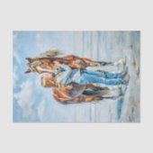 Gouden Paard Weide Decoupage Tissuepapier (Voorkant)