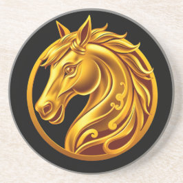Gouden Paard Zandsteen Onderzetter