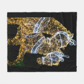 Gouden paarden galopperen fleece deken (Voorkant (Horizontaal))