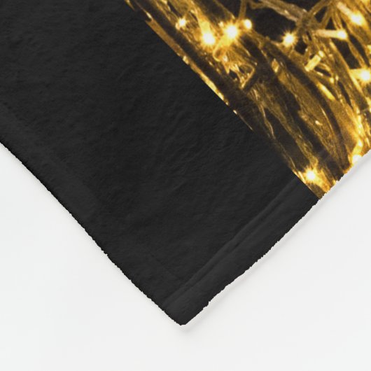 Gouden paarden galopperen fleece deken (Hoek)