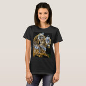 Gouden paarden galopperen t-shirt (Voorkant volledig)