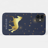 gouden paardensterren ruitermonogram Case-Mate iPhone case (Achterkant (horizontaal))