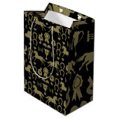 Gouden Paardrijden Medium Cadeauzakje (Achterkant Gekanteld)