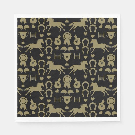 Gouden Paardrijden Servet (Voorkant)