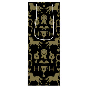 Gouden Paardrijden Wijn Cadeautas