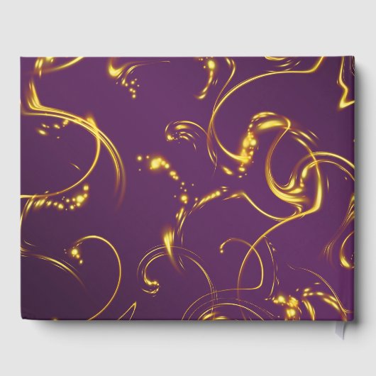 gouden paars weddenschap gastenboek (Achterkant)