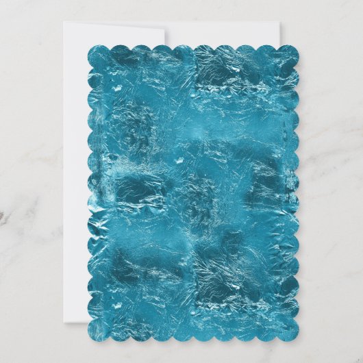 Gouden Paarse Aqua Sparkle Glitzy Zeemeermin Verja Kaart (Achterkant)