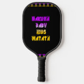 Gouden Paarse Baby Kinder Hakunamatata Leuk Avontu Pickleball Paddle (Achterkant)