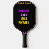 Gouden Paarse Baby Kinder Hakunamatata Leuk Avontu Pickleball Paddle (Voorkant)