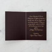 Gouden Paarse Bloemen 30ste bruiloft Jubileum Kaart (Binnen)