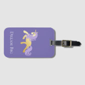 Gouden Paarse eenhoorn droom Bagagelabel (Voorkant (horizontaal))