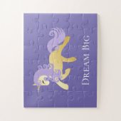 Gouden Paarse Eenhoorn Legpuzzel (Verticaal)