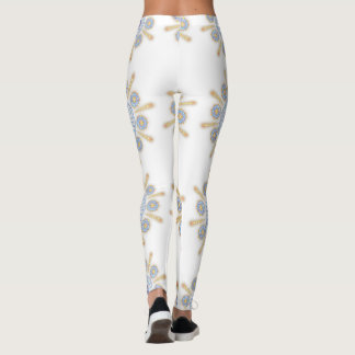 Gouden, paarse en blauwe boeiende Leggings