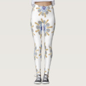 Gouden, paarse en blauwe boeiende Leggings (Voorkant)