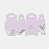 Gouden Paarse Floral Quinceañera Dank u Bedankdoosjes (Uitgevouwen)