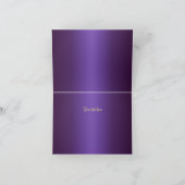 Gouden & Paarse Gem Tiara Dank u kaart (Binnen)