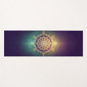 Gouden Paarse Mandala Gloed Yogamat (Voorkant (horizontaal))