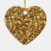 Gouden Paarse volg je hart Keramisch Ornament (Achterkant)