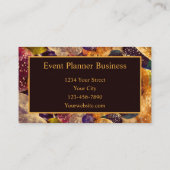  gouden Paarse zwarte ballonnen Visitekaartje (Achterkant)