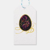 Gouden Paasei en Elegante Iris Cadeaulabel (Achterkant)
