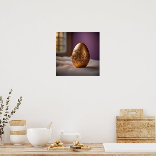 Gouden paasei poster (Keuken)