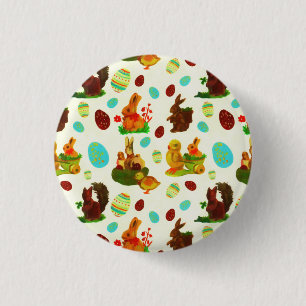  gouden paaseieren Tuinkuikens Bunny Ronde Button 3,2 Cm