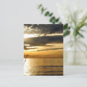 gouden pacific sunset briefkaart (Staand voorkant)