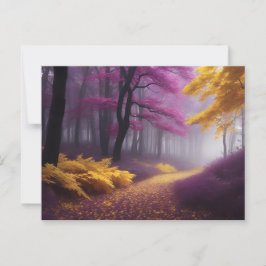 Gouden pad door Paarse Bossen Briefkaart