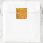Gouden Pad Vierkante Sticker (Tas)