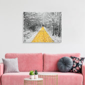 Gouden Pad Winter landschap verpakt canvas Afdruk (Insitu (Woonkamer))