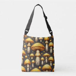 Gouden Paddenstoelen Crossbody Tas