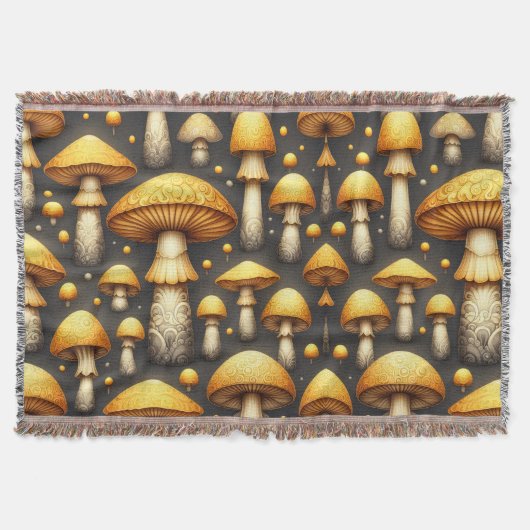 Gouden Paddenstoelen Deken (Voorkant)