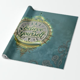 Gouden paden: geloof in jezelf. cadeaupapier