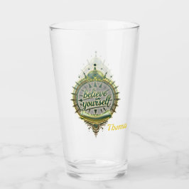 Gouden paden: geloof in jezelf. glas