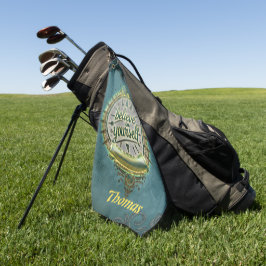Gouden paden: geloof in jezelf. golfhanddoek