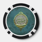 Gouden paden: geloof in jezelf. poker chips (Achterkant)