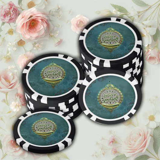 Gouden paden: geloof in jezelf. poker chips