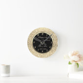 Gouden Pailletten Diamanten 50ste Huwelijksverjaar Ronde Klok (Huis)