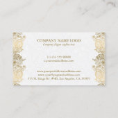 Gouden paisley grens op witte bruiloft planner visitekaartje (Achterkant)