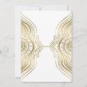 Gouden paisley kant mandala kaart (Achterkant)