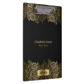 Gouden Paisley kant met zwarte achtergrond Klembord (Rechts)