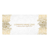 Gouden Paisley Kant op Wit Reclamekaart (Voorkant)