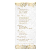 Gouden Paisley Kant op Wit Reclamekaart (Achterkant)