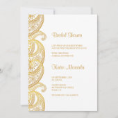 Gouden Paisley Traditioneel Indiaas Vrijgezellenfe Kaart (Voorkant)